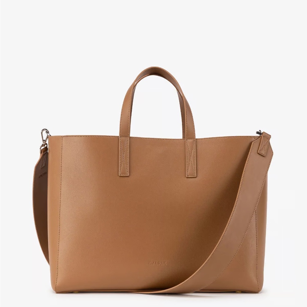 Brown Calpak haven laptop tote